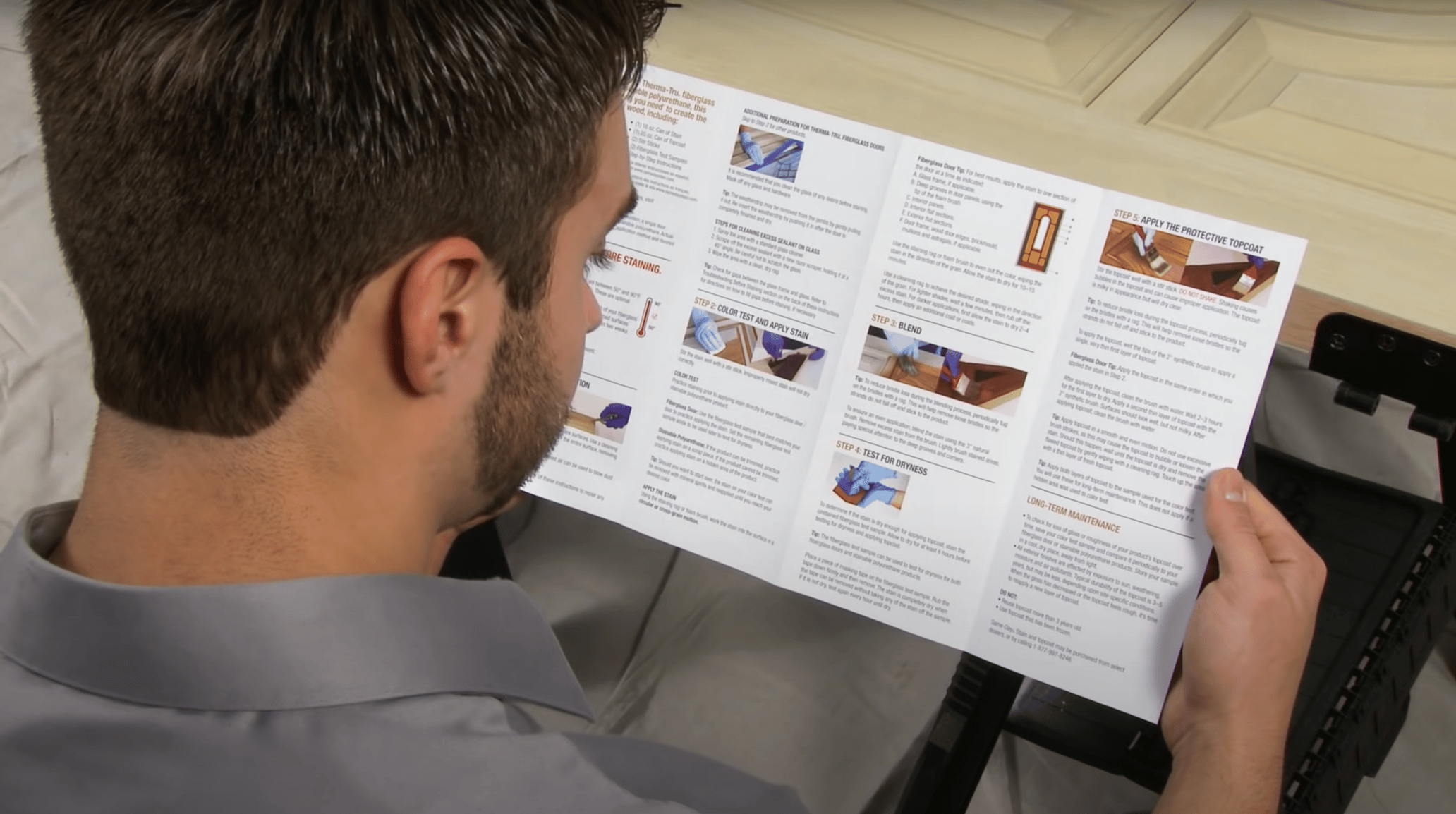 HowTo use SameDay Stain and Topcoat Fiberglass Doors