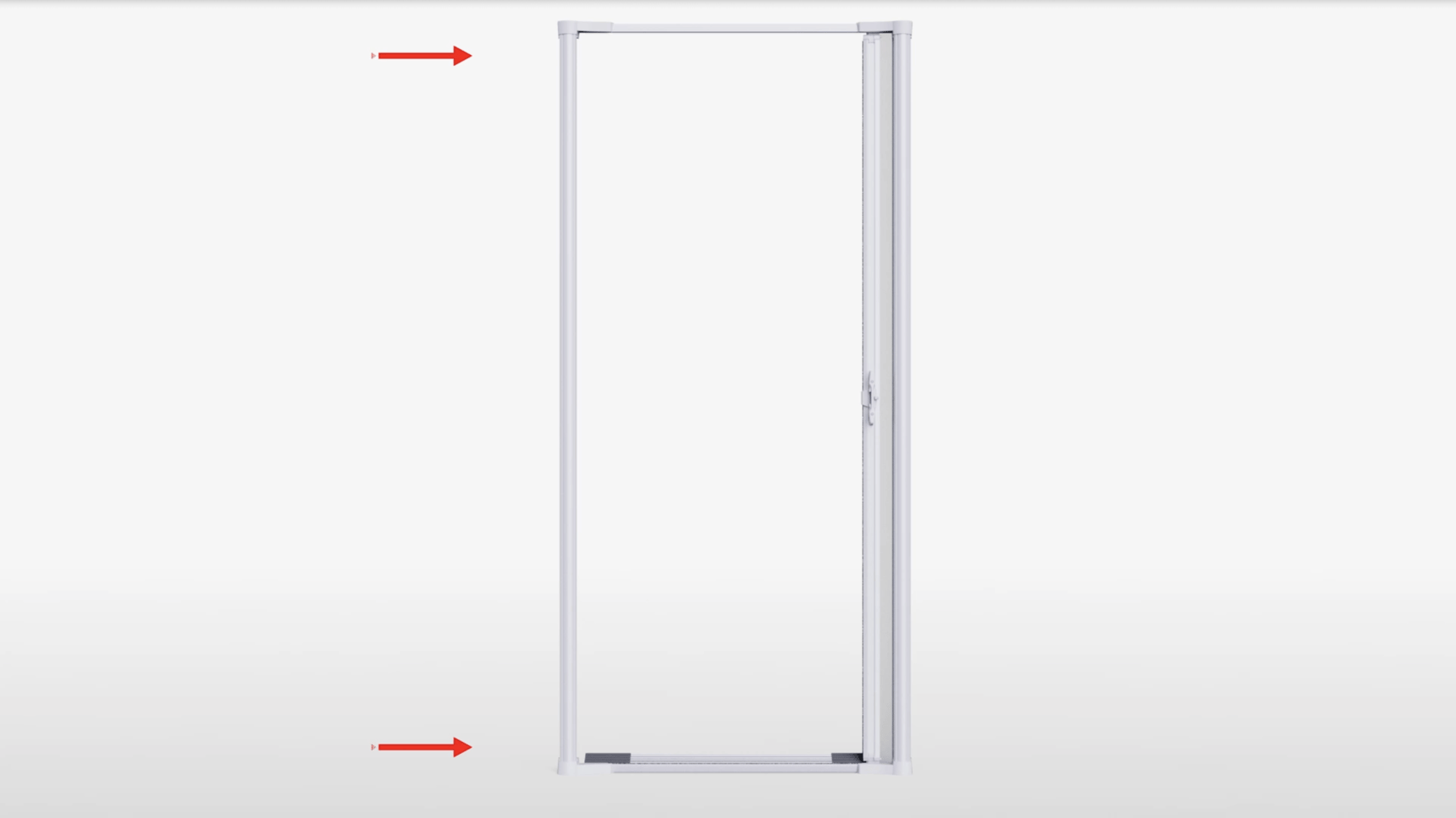 How to install a retractable screen door in a single doorway.
